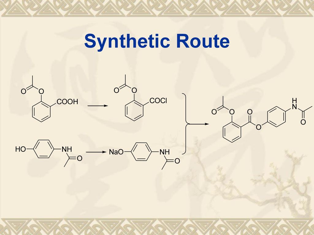 sm of aspirin:esterification retro-synthesis of benorilate raw