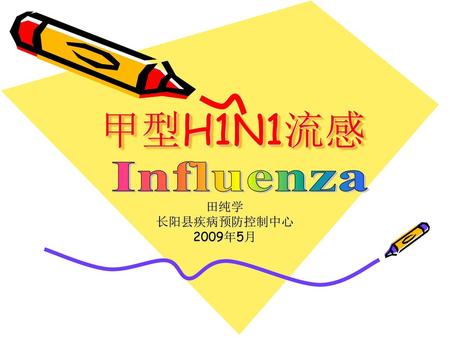甲型H1N1流感 Influenza 田纯学 长阳县疾病预防控制中心 2009年5月.