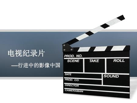 电视纪录片 ——行进中的影像中国.