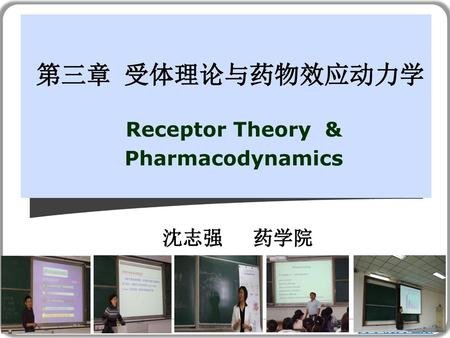 Receptor Theory & Pharmacodynamics