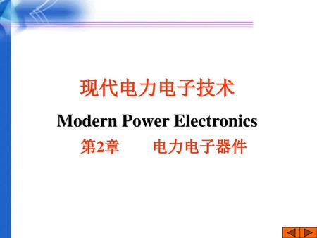 Modern Power Electronics