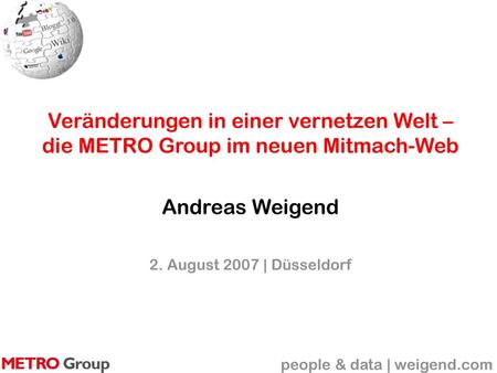 Andreas Weigend 2. August 2007 | Düsseldorf