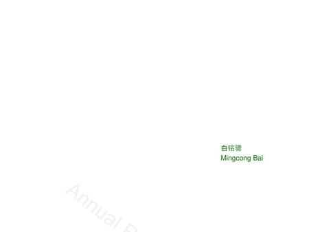 白铭骢 Mingcong Bai Annual Report.