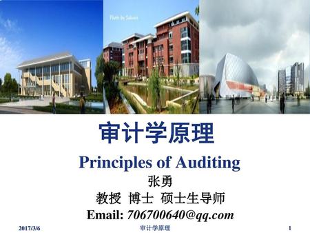 审计学原理 Principles of Auditing