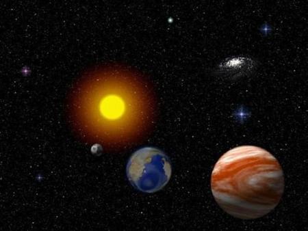 第一节 宇宙中的地球 一、地球在宇宙中的位置 上下四方曰宇，古往今来曰宙。 宇宙是空间和时间的组合 宇宙间物质的存在形式 自然天体和人造天体 (一) 天体 恒星、行星、卫星、彗星、流星体、星云 自然天体和人造天体.