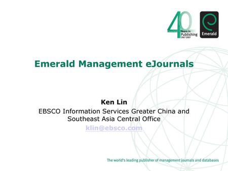 Emerald Management eJournals