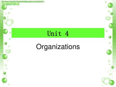 Organizations Unit 4.
