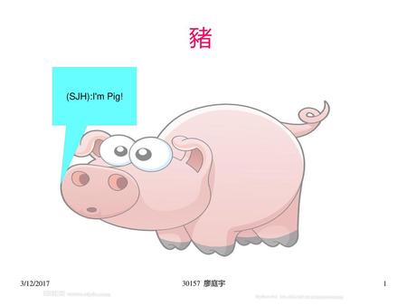 豬 (SJH):I'm Pig! 3/12/2017 30157 廖庭宇.