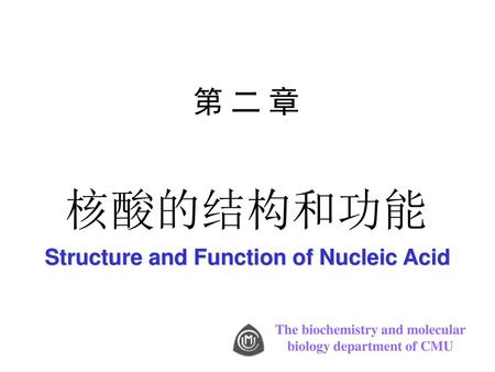 Structure and Function of Nucleic Acid