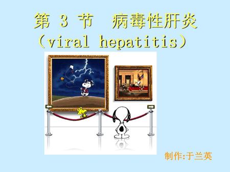 第 3 节 病毒性肝炎 （viral hepatitis） 制作:于兰英.