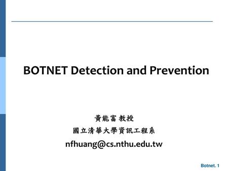 BOTNET Detection and Prevention