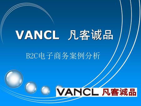 VANCL 凡客诚品 B2C电子商务案例分析.