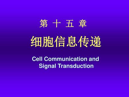 Cell Communication and