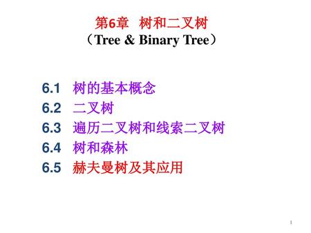 第6章 树和二叉树 （Tree & Binary Tree）