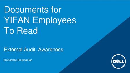 GSD XM ISO 27001:2013 External Audit Awareness