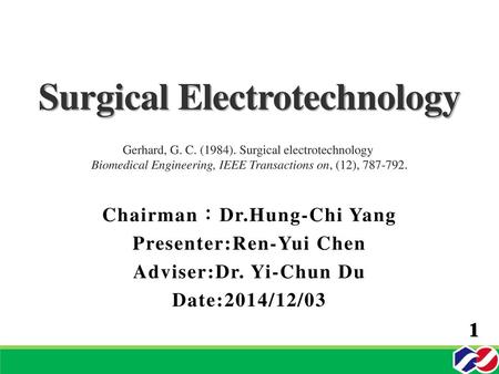 Surgical Electrotechnology