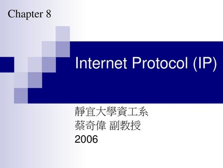 Internet Protocol (IP)