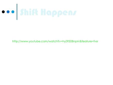 Shift Happens http://www.youtube.com/watch?v=hyZRS0BnpAI&feature=fvsr.