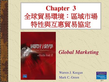 Chapter 3 全球貿易環境：區域市場特性與互惠貿易協定