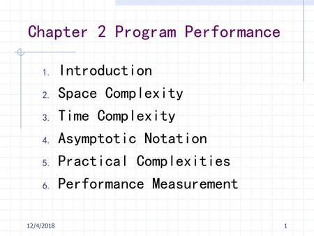 Chapter 2 Program Performance