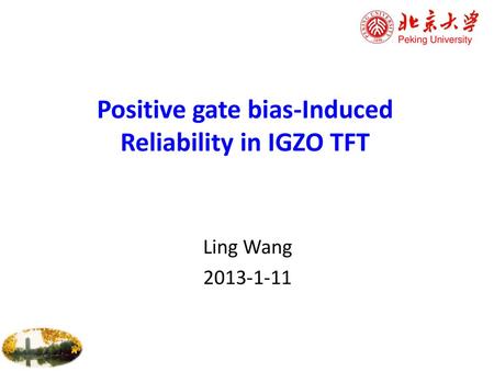Positive gate bias-Induced Reliability in IGZO TFT