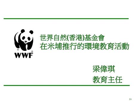 世界自然(香港)基金會 在米埔推行的環境教育活動