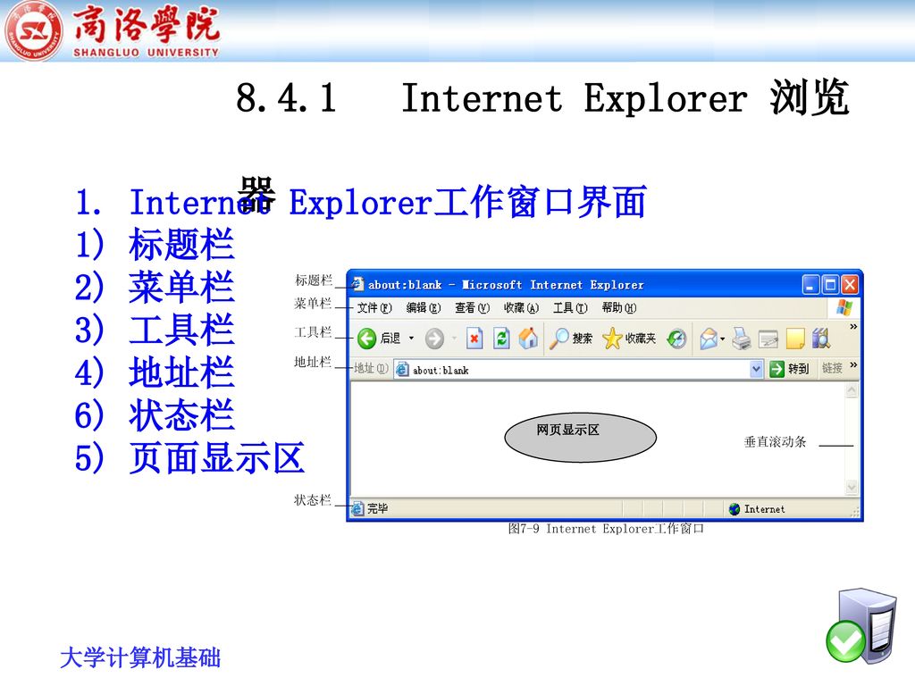 图7-9 Internet Explorer工作窗口