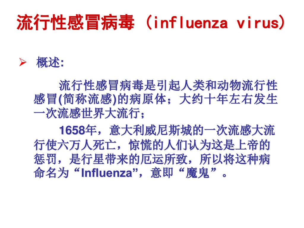 流行性感冒病毒 (influenza virus)