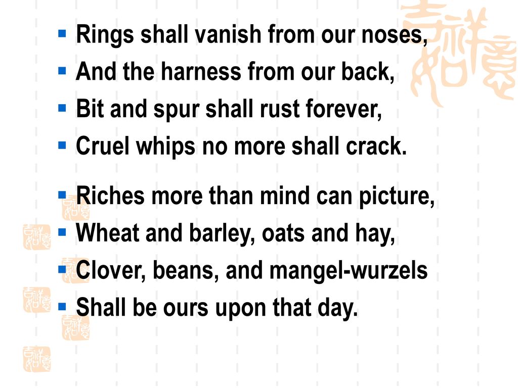 Rings shall vanish from our noses,