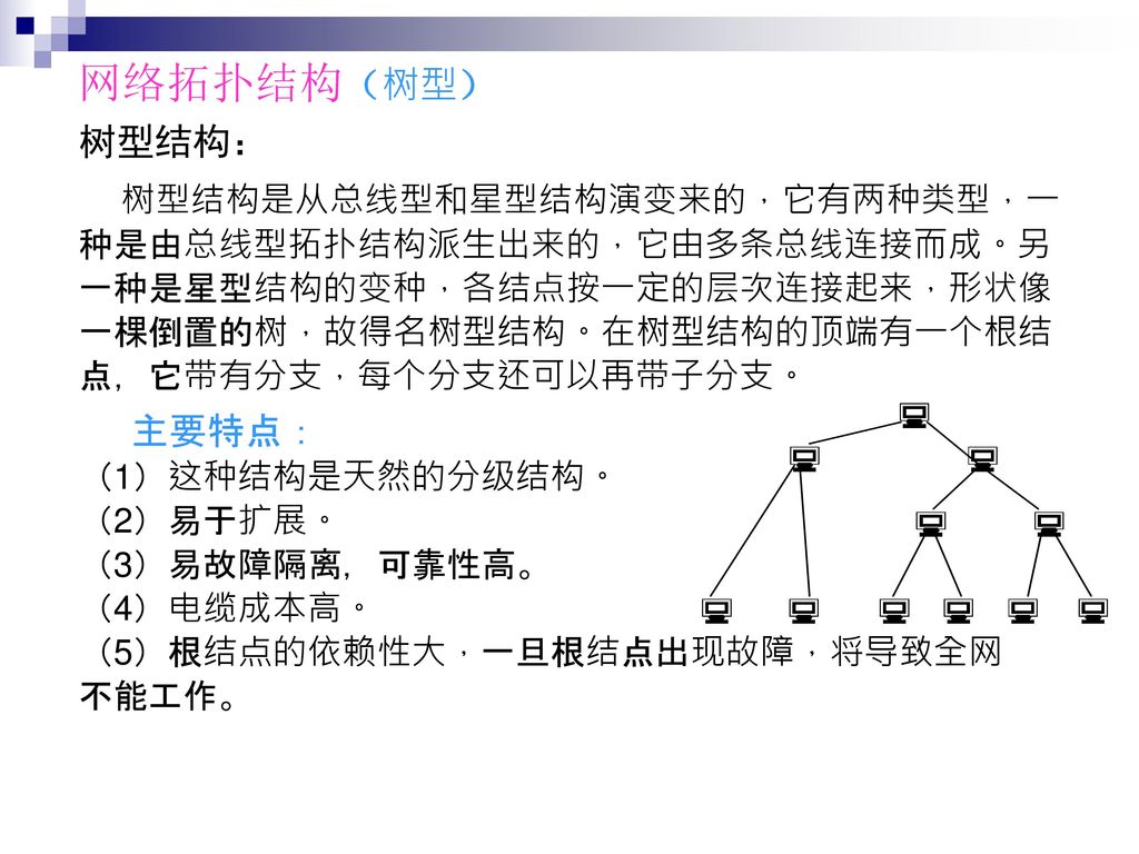 网络拓扑结构（树型） 树型结构：