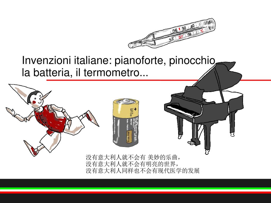 Invenzioni italiane: pianoforte, pinocchio