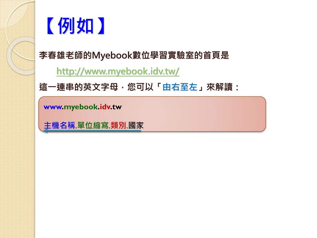 【例如】 李春雄老師的Myebook數位學習實驗室的首頁是