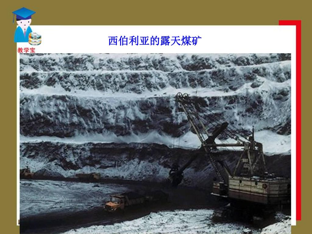西伯利亚的露天煤矿