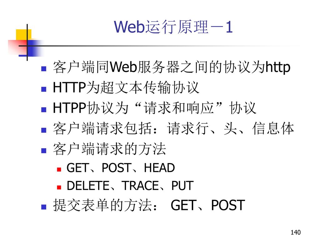 Web运行原理－1 客户端同Web服务器之间的协议为http HTTP为超文本传输协议 HTPP协议为 请求和响应 协议