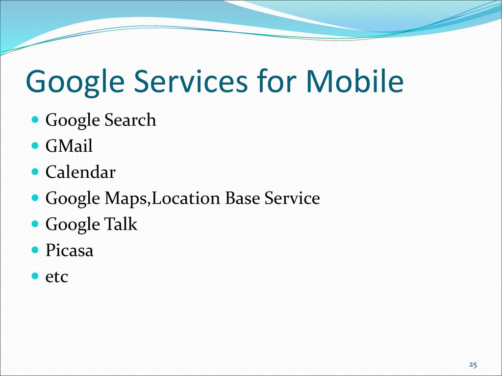 Google Services for Mobile