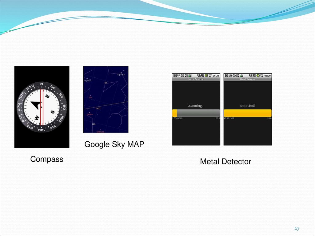 Google Sky MAP Compass Metal Detector