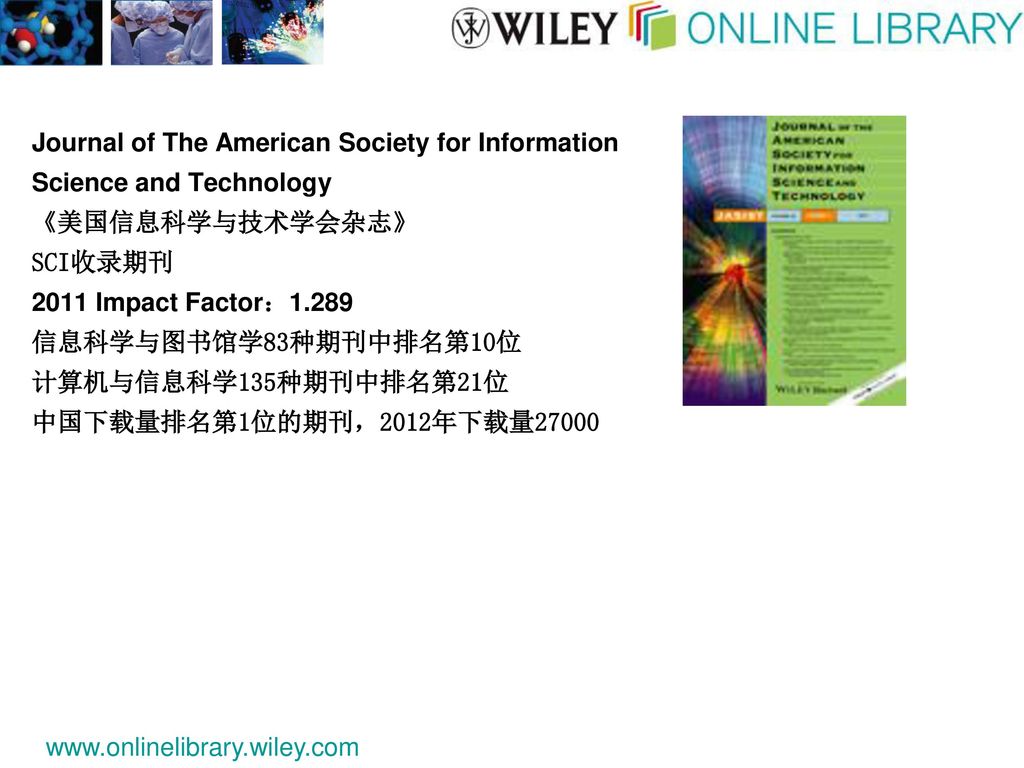 Journal of The American Society for Information