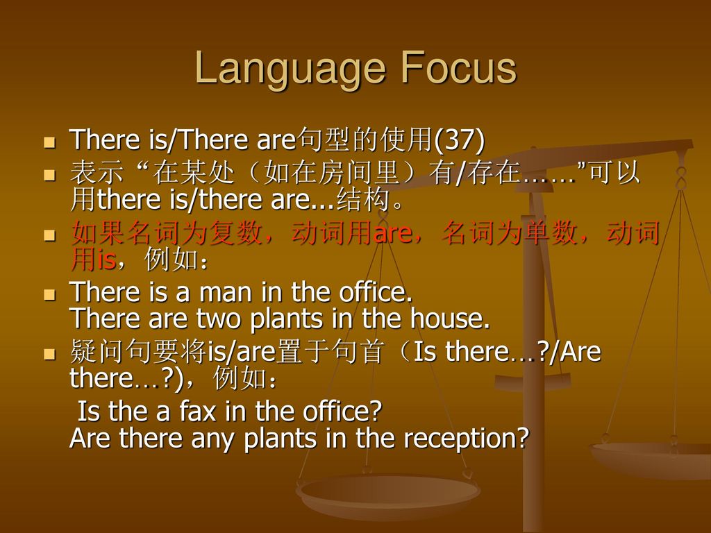 Language Focus There is/There are句型的使用(37)