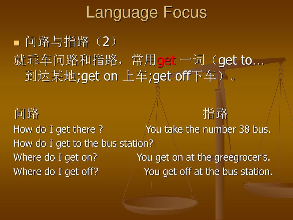 Language Focus 问路与指路（2）