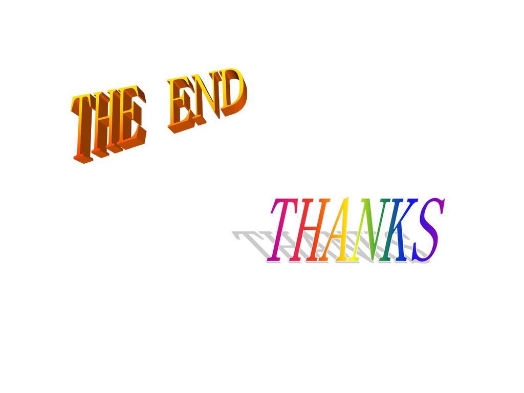 THE END THANKS