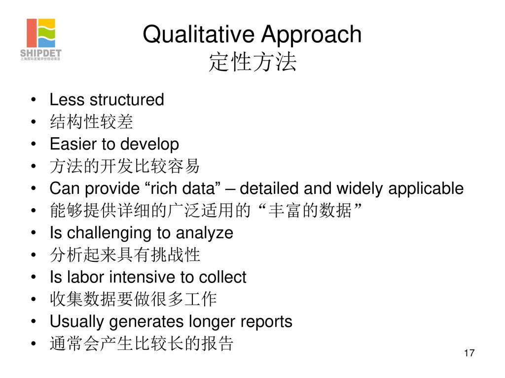 Qualitative Approach 定性方法