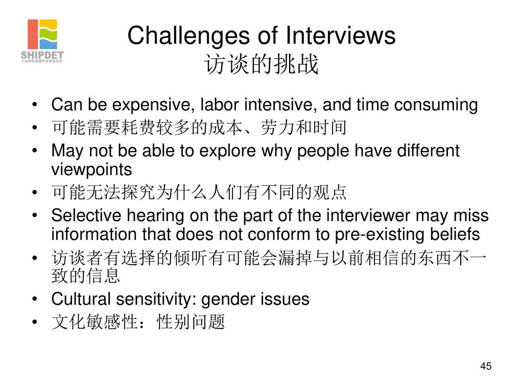 Challenges of Interviews 访谈的挑战