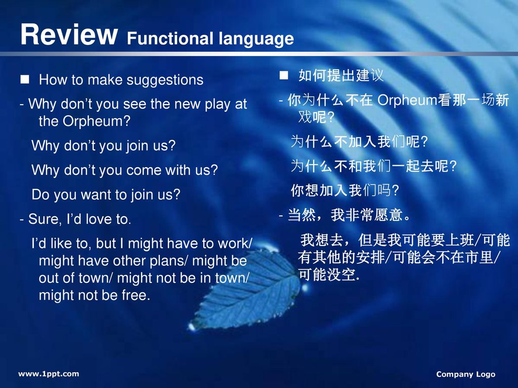 Review Functional language