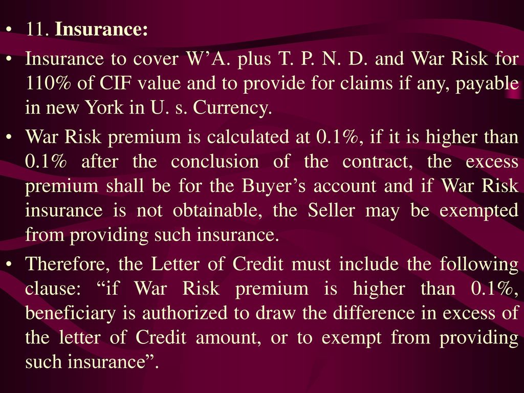 11. Insurance: