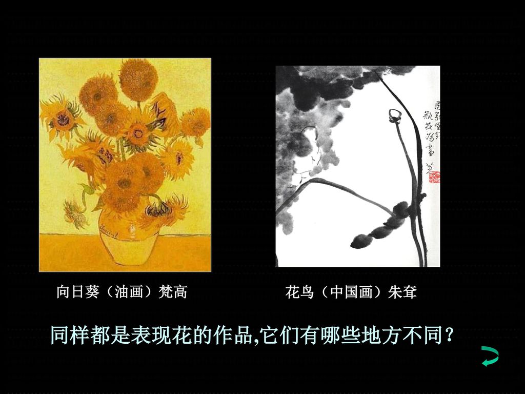 同样都是表现花的作品,它们有哪些地方不同？