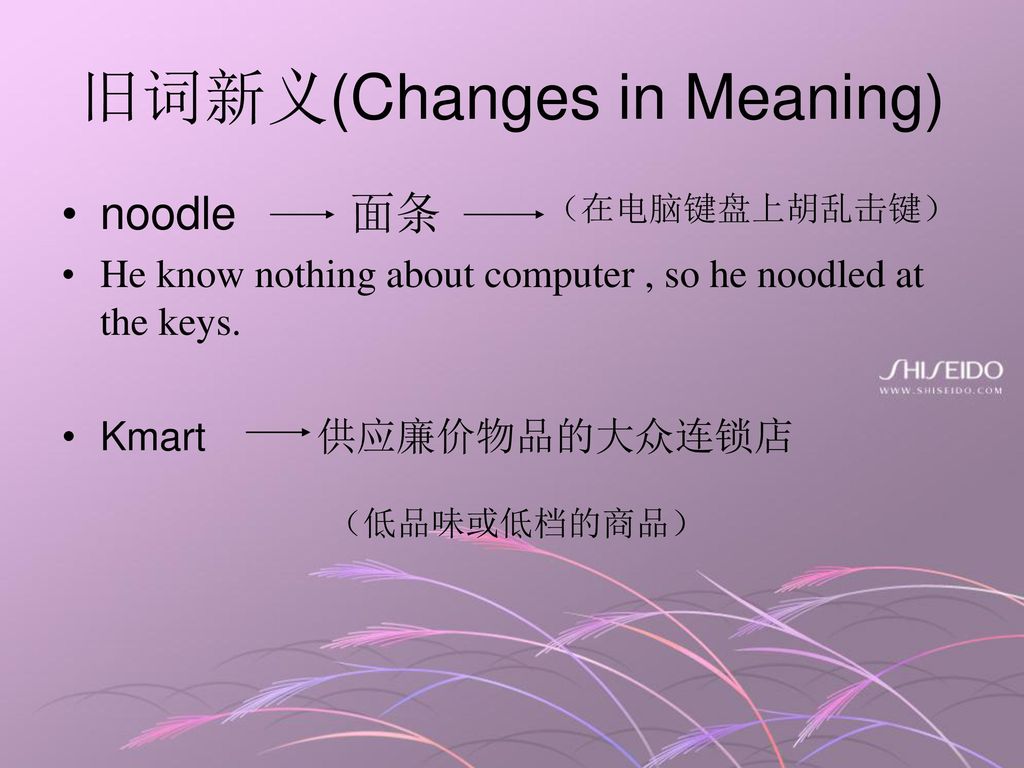 旧词新义(Changes in Meaning)