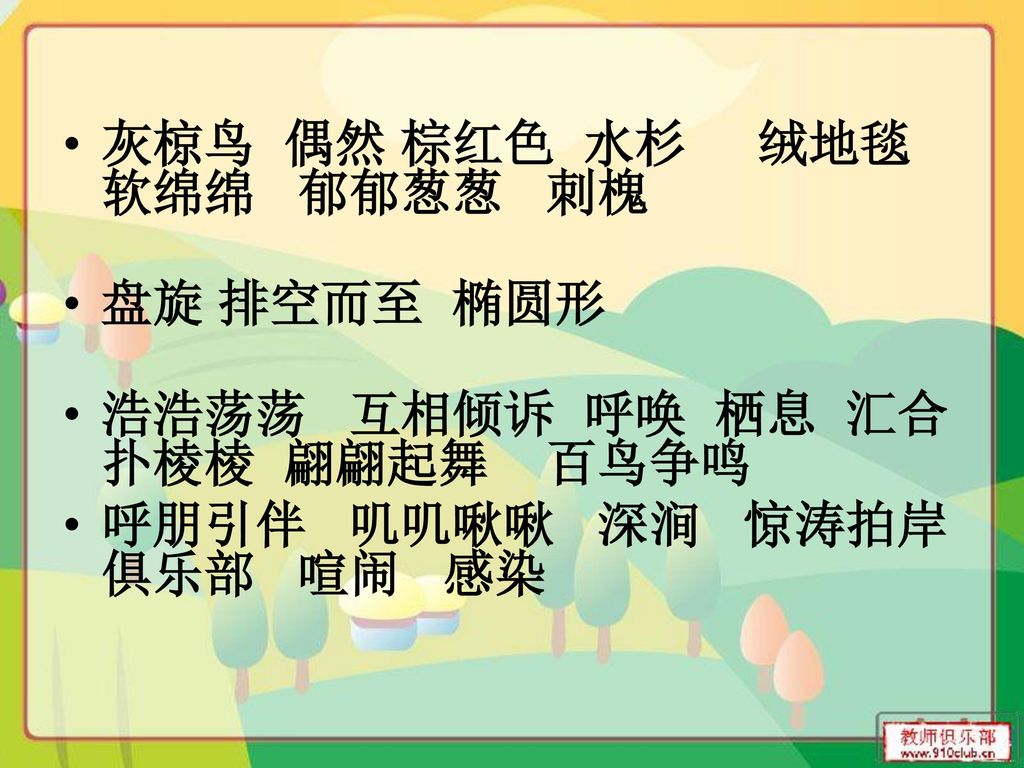 灰椋鸟 偶然 棕红色 水杉 绒地毯 软绵绵 郁郁葱葱 刺槐