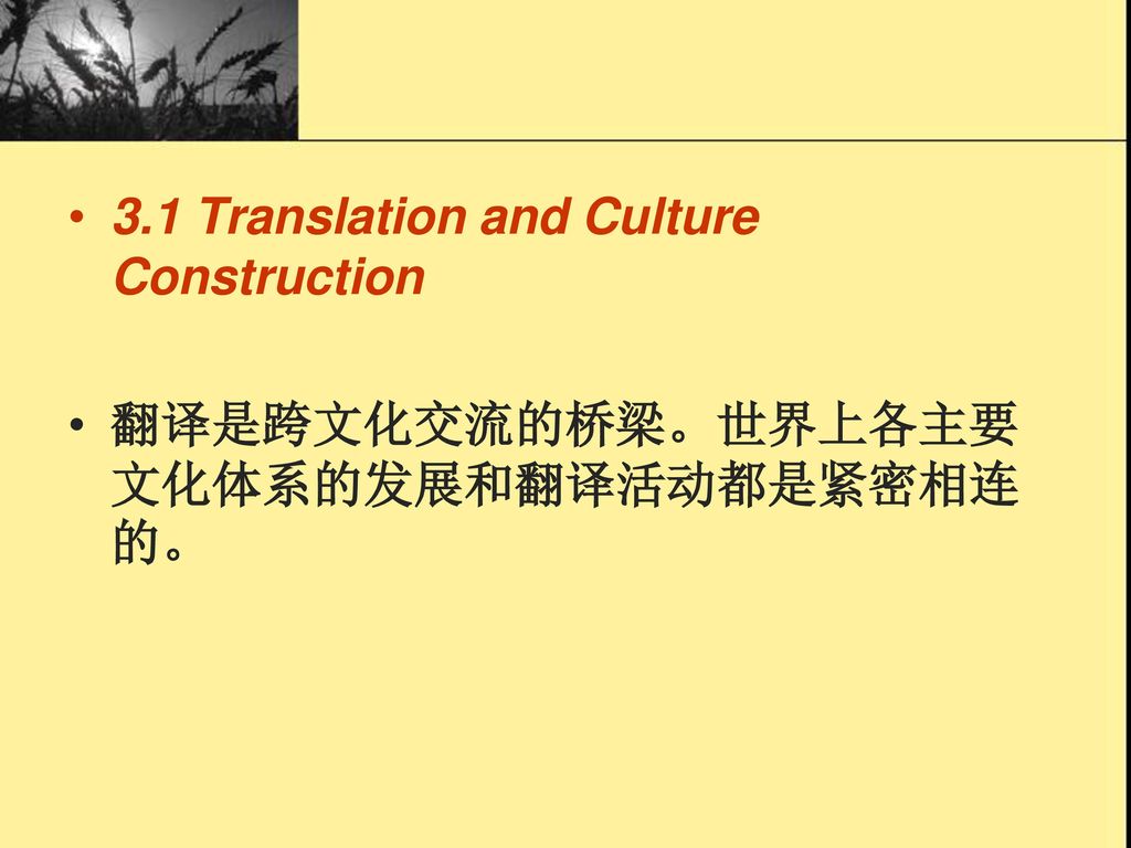 3.1 Translation and Culture Construction