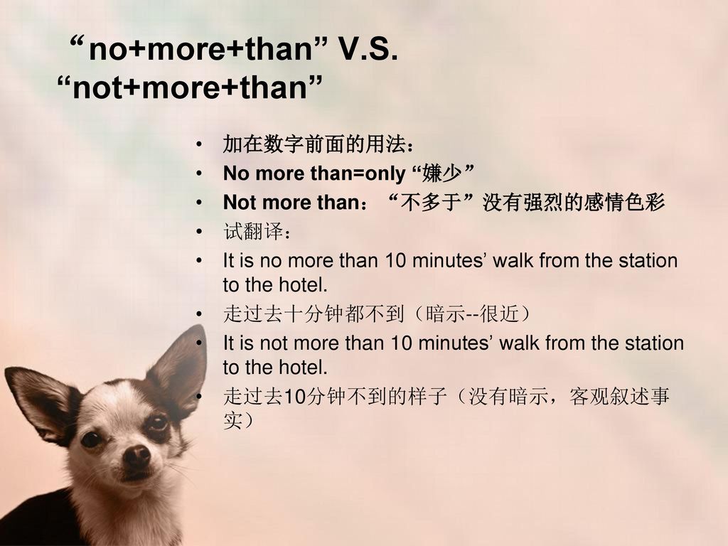 no+more+than V.S. not+more+than