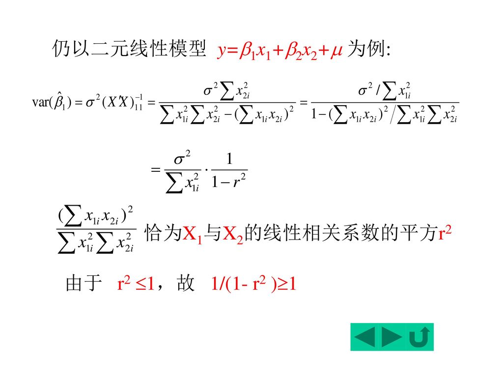 仍以二元线性模型 y=1x1+2x2+ 为例: